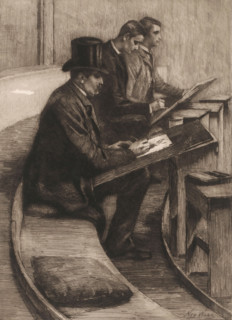 Drawing Men, In Felix, print, printmaker: Nicolaas van der Waay, 1865 - 1936, paper, chine collé,