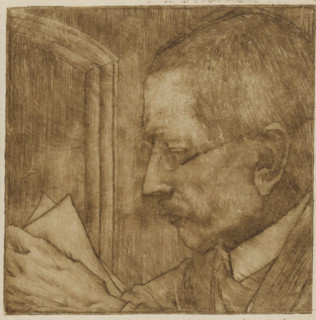 Portrait of Aegidius Timmerman, print, printmaker: Jan Toorop (signed by artist), 1900, paper,
