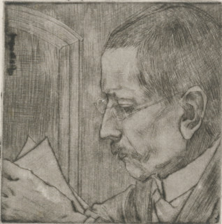 Portrait of Aegidius Timmerman, print, printmaker: Jan Toorop, printer (person): Toon Ninaber van