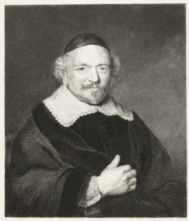 Portrait of a man, presumably Augustijn Wtenbogaert (1577-1655), print, inscription: 'Proof print