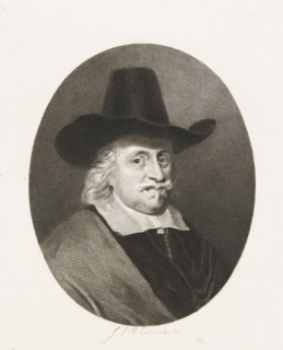 Portrait of a gentleman with a hat, print, signature: 'JA Boland 15 March 1860', printmaker:
