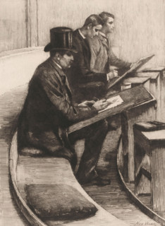 In Felix, Drawing Men, print, inscription: 'distel 1887', printmaker: Nicolaas van der Waay, 1865 -