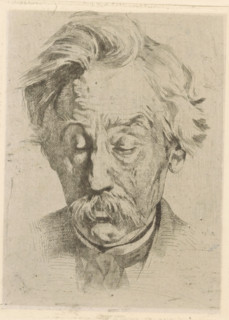 Portrait of Dr. Jacob Christiaan Muller, print, printmaker: Willem Witsen, Ewijkshoeve (Den