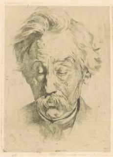Portrait of Dr. Jacob Christiaan Muller, print, printmaker: Willem Witsen, Ewijkshoeve (Den
