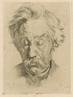 Portrait of Dr. Jacob Christiaan Muller, print, printmaker: Willem Witsen, Ewijkshoeve (Den