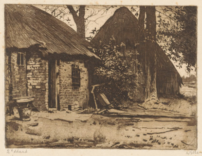 Farmhouse with barn in Brabant, print, inscription: '2nd state, 2nd', signature: 'Witsen',