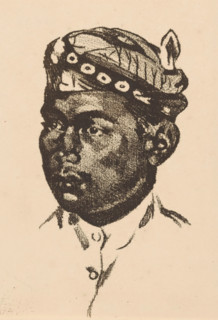 Portrait of a Sundanese man, Portrait of a Sundanese servant (former title), print, This man worked