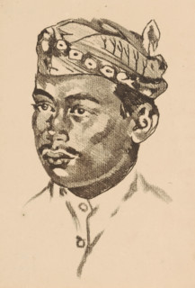 Portrait of a Sundanese man, Portrait of a Sundanese servant (former title), print, This man worked