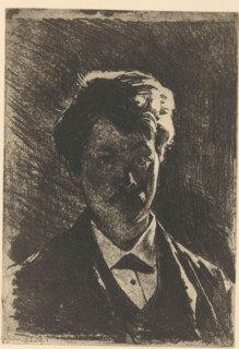 Portrait of Hein Boeken, print, watermark, printmaker: Willem Witsen, Amsterdam, c. 1891, paper,