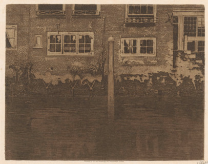 Rear facades of Voorstraat 473 and 475 in Dordrecht, Dordrecht X, print, View of the rear facades