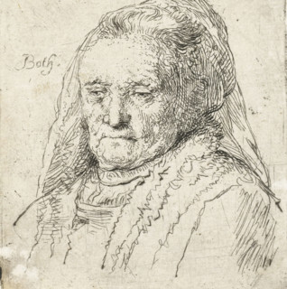 Portrait bust of Rembrandt's mother, print, Portrait bust of Neeltje Willemsdochter Zuytbrouck, the