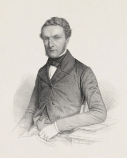 Portrait of an unknown man, print, The sitter is seated on a chair, turned away from a table. His