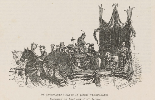 The Chariot: Faust in his workshop, Procession in Deventer on April 26, 1864 in remembrance of the