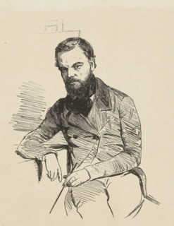 Portrait of Jan Weissenbruch, print, printmaker: Isaac Weissenbruch, Netherlands, 1840 - 1912,
