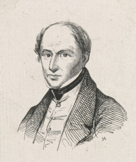 Portrait of Albertus Brondgeest, print, printmaker: Monogrammist M (Germany), after drawing by