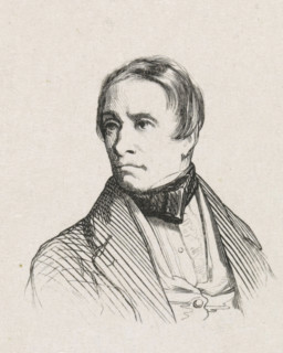 Portrait of Hendrik Breukelaar, print, after drawing by Coenraad Hamburger (possibly), 1841 - 1842,
