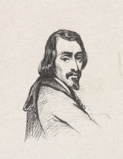 Portrait of François André Durlet, print, after drawing by Franciscus Andreas Durlet, 1841 - 1842,