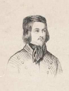 Portrait of Aloysius Geefs, print, after drawing by anonymous, 1841 - 1842, printmaker, paper, wood