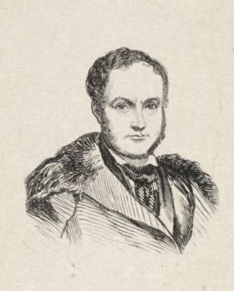 Portrait of Henri Van der Haert, print, after drawing by Henri Van der Haert (possibly), 1840 -