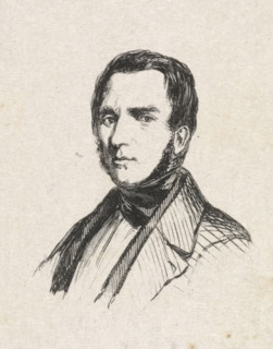Portrait of George Gillis Haanen, print, after drawing by anonymous, 1840 - 1842, printmaker,