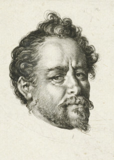 Portrait of Bartholomeus Spranger, print, Portrait of painter and printmaker Bartholomeus Spranger