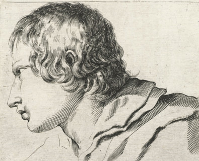 Head of a young man, turned to the left, Collection of various pieces serving the art of