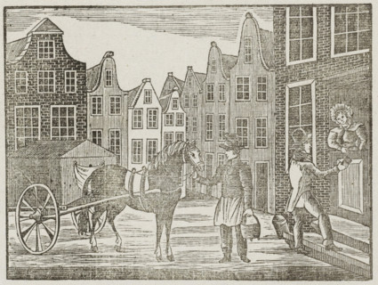 New Year's greeting from the Amsterdam ash cart men for the year 1844, Ash Cart New Year's