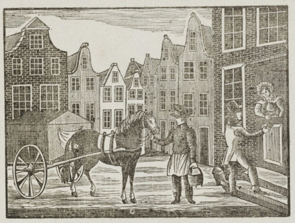 Asch-Karmans Kermis-Wensch, 1843, Fair print of the Amsterdam ash cart men for the year 1843,