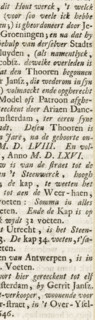 Description and history of the tower of the Oude Kerk in Amsterdam, text sheet, Reproduction of an