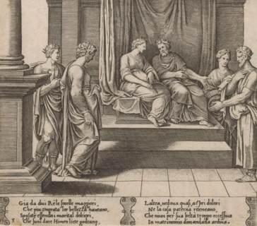 Psyche and her sisters married to kings, Story of Cupid and Psyche, print, Series number, 3, 32,