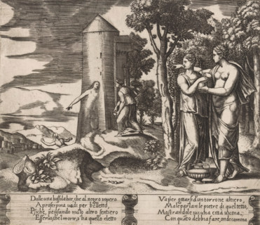 Psyche on her way to the Underworld, Story of Amor and Psyche, print, Series number, 24, 32, Venus