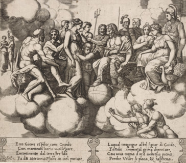 Meeting of gods regarding the fate of Psyche, Story of Cupid and Psyche, print, Series number, 30,