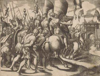 Triumph of Scipio, print, Triumphal procession of Scipio Africanus in Rome after his victory over