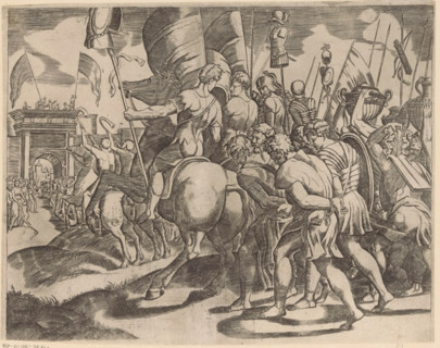 Triumph of Scipio, print, Triumphal procession of Scipio Africanus in Rome after his victory over