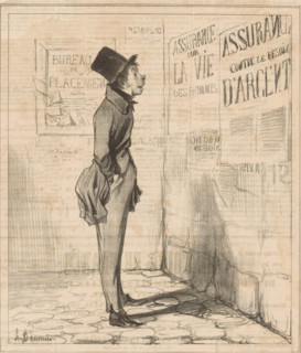 Young man reading insurance posters, Le Gobe-mouches, All kinds of creatures, Course of Natural