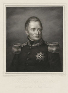 Portrait of William I Frederick, King of the Netherlands, William the First, print, Portrait bust