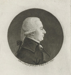 Portrait of Cornelis van Lennep, print, physionotrace, Portrait in a round frame of Cornelis van