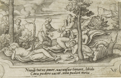 Personifications of love, lust, and chastity, Mythological scenes, print, number: '71', printmaker: