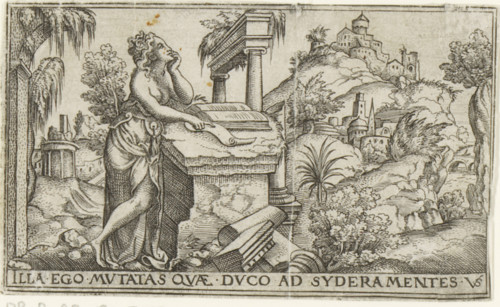 Penance, Female allegories in landscapes, print, number: '72', printmaker: Virgilius Solis,