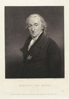 Portrait of Martinus van Marum, print, Portrait of the chemist and physicist Martinus van Marum.,