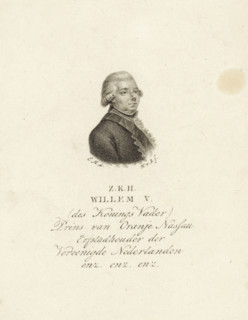 Portrait of William V (Prince of Orange-Nassau), print, inscription: 'Oranje Nassau 1073',