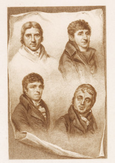 Portraits of Taco Scheltema, Nicolaas Baur, Willem Bartel van der Kooi and Martinus Schouman,