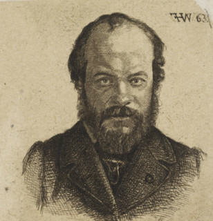 Portrait of Jan Weissenbruch, print, Portrait of the artist Jan Weissenbruch, older brother and