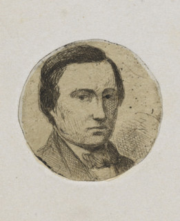 Portrait of Carel Vosmaer, print, author., printmaker: Jan Weissenbruch, The Hague, 1837 - 1880,
