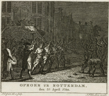 Violence between the Civic Guard and Orangists in Rotterdam, 1784, Uprising in Rotterdam, April 3,