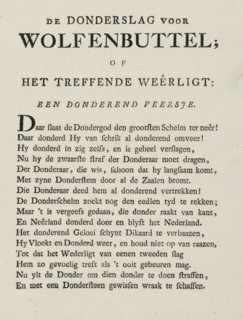 Satirical verse on the Duke of Brunswick, 1784, The Thunderclap for Wolfenbuttel, or The Striking