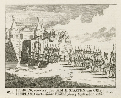 Elburg, by order of the EMH States of Gelderland, with Militia Command, on September 4, 1786,