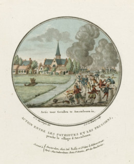 Attack on Amstelveen, 1787, Action for Fallen to Amstelveen in, Action between the Patriots and the