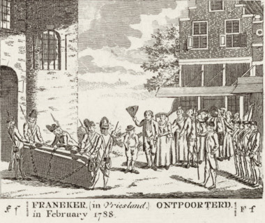 Franeker, (in Friesland, ) Deported in February 1788, Removal of the doors of the city gate in