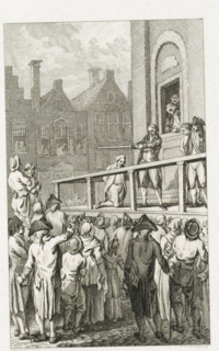 Execution of Mayor Cornelis van der Burgh in Leeuwarden, 1789, print, Execution of Cornelis van der